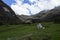 Trekking in Laguna 69, Snow-capped mountains on the way to the Lagoon 69, Peru