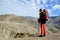 Trekking in the Markha valley in Karakorum mountains near Leh town