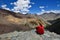 Trekking in the Markha valley in Karakorum mountains near Leh town