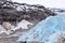 trekking over a glacier