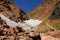 Trekking to mount Alamkuh , Alborz mountains , Iran