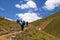 Trekking to mount Alamkuh , Alborz mountains , Iran