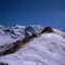 Trekking towards the pass in the Garhwal mountain range