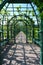 Trellis covered path in a park