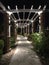 Trellis with walkway in Winter Park, Orlando. Photo image