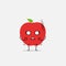 Trembling apple simple clean cartoon illustration