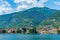 Tremezzo town and lake Como in Italy