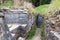 Trench at Butte de Vauquois, WW1 battlefield near Verdun, France