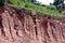 trench erosion on steep cliffs