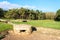 The trenches and craters on battlefield of Vimy ridge.