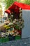 Trencin main street farmers market - flower stall