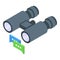 Trend binoculars icon isometric vector. Future work