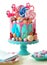 On trend candyland fantasy drip novelty birthday cake