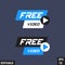 Trending material asset for online video at internet broadcasting, in flat vector design element with play button template