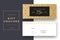 Trendy abstract gift voucher card templates. Modern discount coupon or certificate layout with artistic stroke pattern. Vector fa