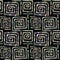 Trendy abstract painting seamless pattern of geometric shapes on a black backgroun d