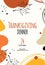 Trendy abstract Thanksgiving template. Good for poster, card, invitation, flyer, cover, banner, placard, brochure and