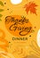 Trendy abstract Thanksgiving template. Good for poster, card, invitation, flyer, cover, banner, placard, brochure and