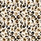 trendy Animal skin seamless pattern on white background.Watercolor hand painted leopard endless print