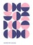 Trendy bauhaus pattern. Bauhaus poster. Vector geometric abstract circle shapes. Simple modern design