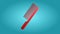 Trendy beautiful beauty glamorous trend red plastic hairdresser hairbrush on a blue background. Vector illustration