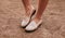 Trendy beige feminine loafers. Womens shoes