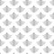 Trendy black geometrical dotted fans shape pattern on white