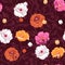 Trendy blooming Floral pattern in the many kind of flowers. Bot