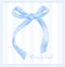 Trendy Blue Coquette ribbon bow Watercolor hand painting Bowtiful