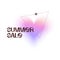 Trendy blurred gradient poster in 90s, 00s psychedelic style with heart geometric shape. Y2K aesthetic summer sale baner