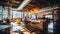 trendy blurred modern commercial interior