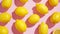 Trendy bright lemon pattern. Pastel pink background. Minimalist summer food concept. Generative AI