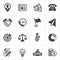 Trendy business and economics icons set 1. Vector