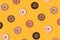 Trendy buttons pattern background.