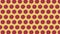 trendy colorful repeating pattern from a photo of half a grapefruit on a yellow background.
