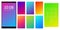 Trendy colors gradient screen backgrounds set.