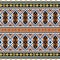 Trendy, contemporary ethnic seamless pattern, embroidery cross, squares, chevrons.