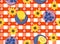 Trendy cute garden Picnic with summer Fruits Illustration , Vacation Holiday seamless pattern