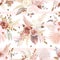 Trendy dried palm leaves, blush pink and rust rose, pale protea, white ranunculus