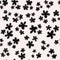 Trendy fabric pattern with miniature black flowers. Fashion design