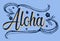 Trendy fashion T-shirt print for textile trendy aloha text design pattern