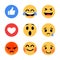 Trendy flat vector design emoji.
