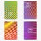 Trendy geometric halftone minimal folder design templates collec