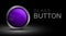 Trendy, glass, purple button for web interface.