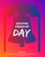 Trendy gradient poster or banner of National Freedom Day - February First. Liberty Bell as background.