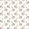 Trendy gray garlic vegetable seamless pattern