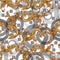 Trendy greek pattern. Modern wallpaper and baroque with abstract circles, squares and greek