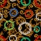 Trendy greek pattern. Modern wallpaper and baroque with abstract circles, squares and greek