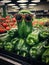 The Trendy Green Pepper with Sunglasses in the Bustling Market