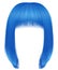 Trendy hairs blue colors . kare fringe . beauty fashion